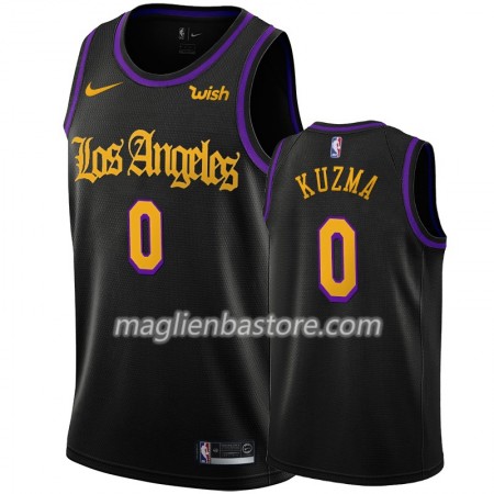 Maglia NBA Los Angeles Lakers Kyle Kuzma 0 Nike 2019-20 City Creative Swingman - Uomo